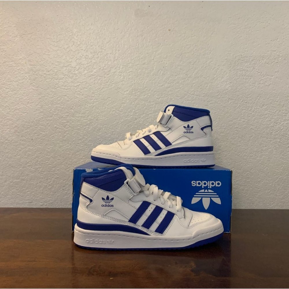 Adidas Wmns Forum Mid 'White Royal Blue' G57985 Women's Size 6.5